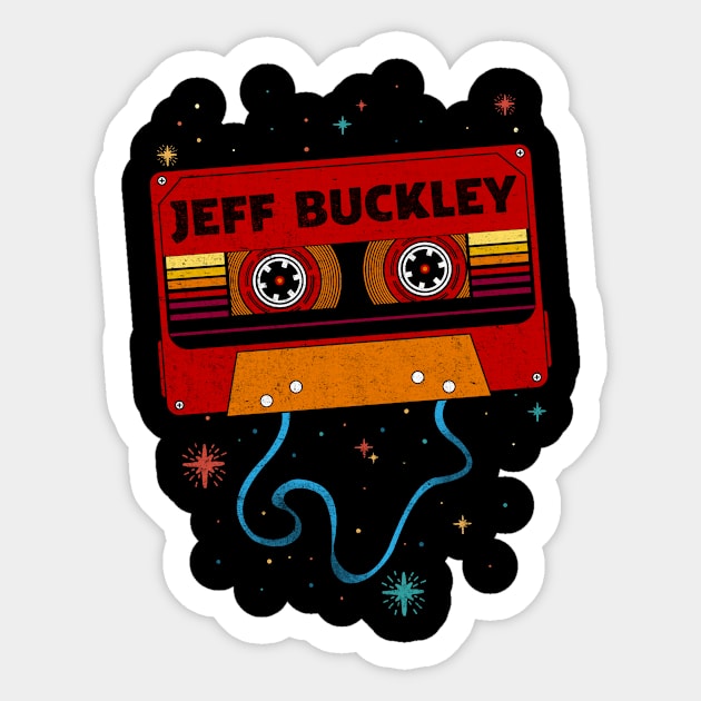 Jeff Buckley / Retro Vintage Cassette Tape / Music Fanart Sticker by EliseOB